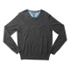 Knitted Jumper v-neck, with merino wool